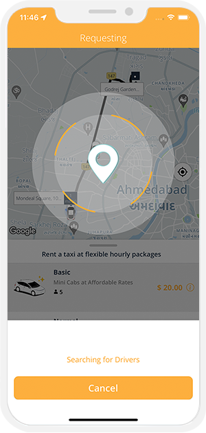 Taxi rental hour wise package