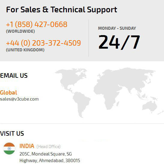 for sales and technical support
