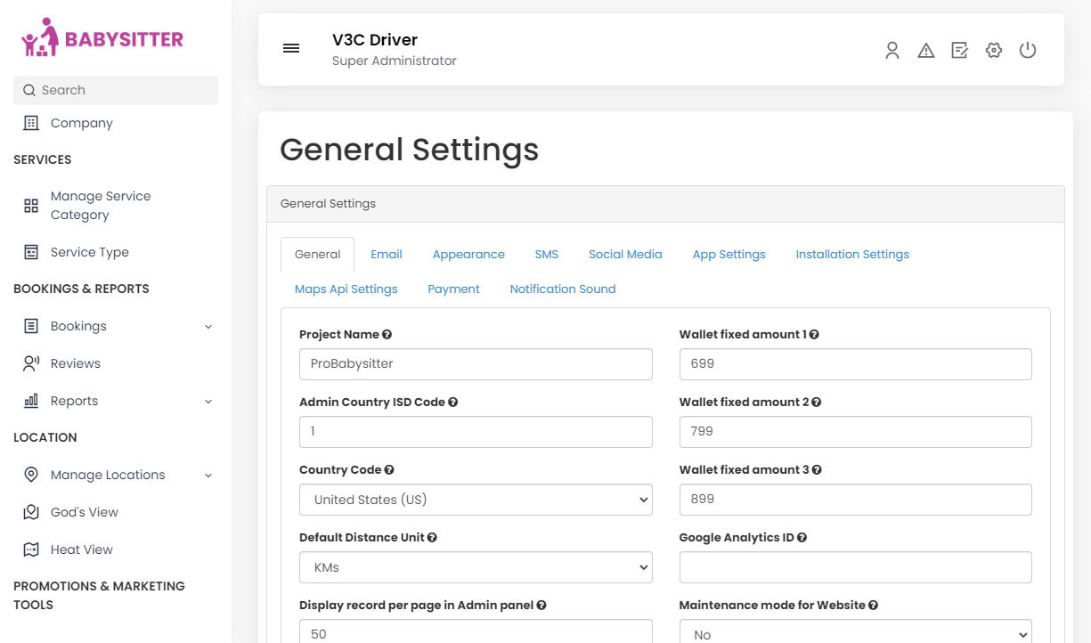 General Settings