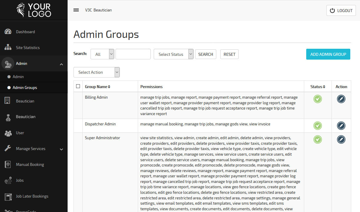 admin groups