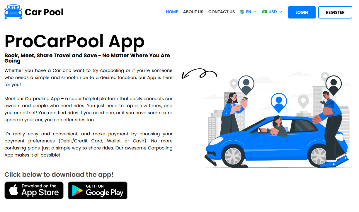 web front panel home page