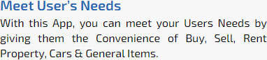 meet user needs