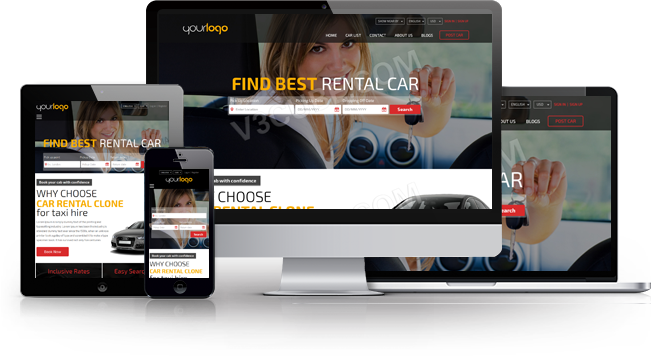 Car Rental Available Templates And Color Variations
