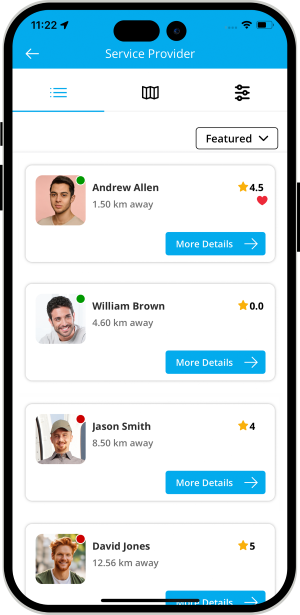 choose service categories