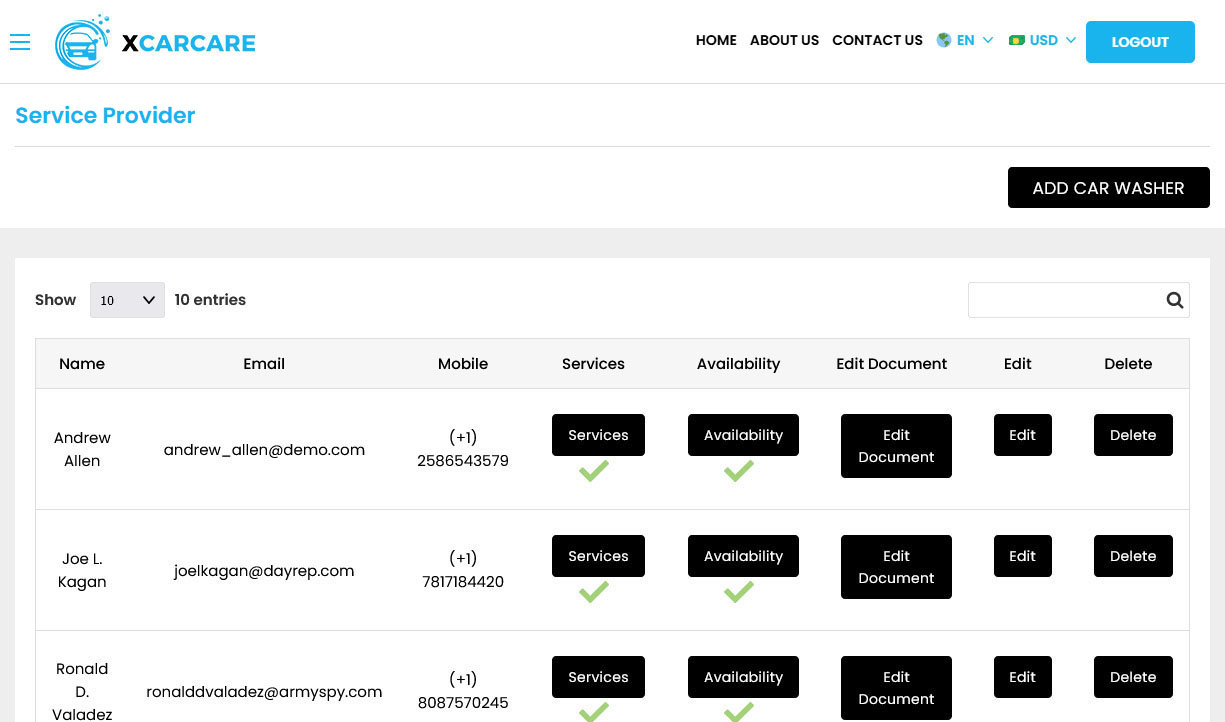 Company - Manage Service Provider