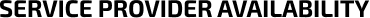 Service Provider Availability