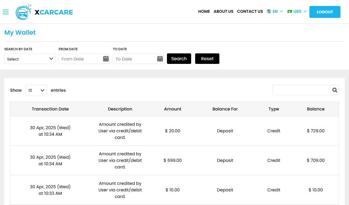 User Wallet