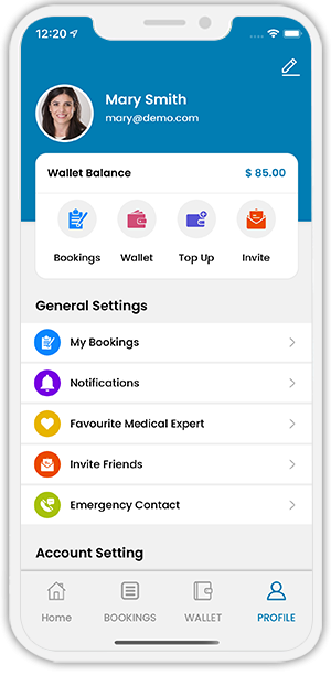 Tow Truck user App menu