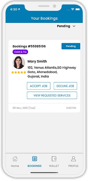 slide to begin job