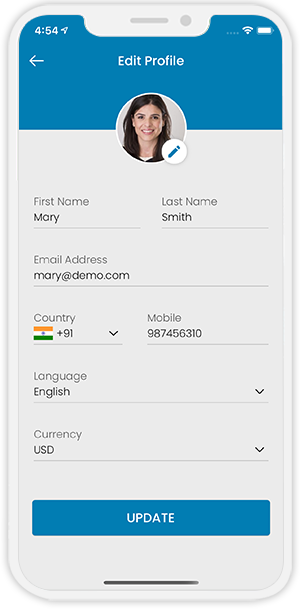 User can edit their profile