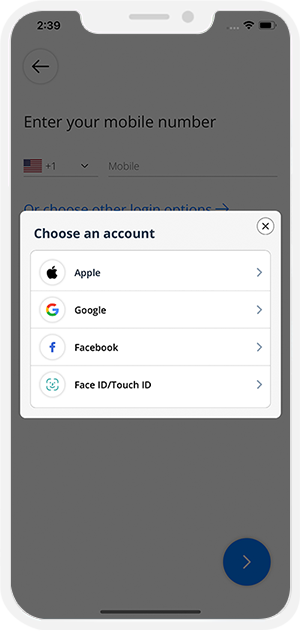 Choose Login Using