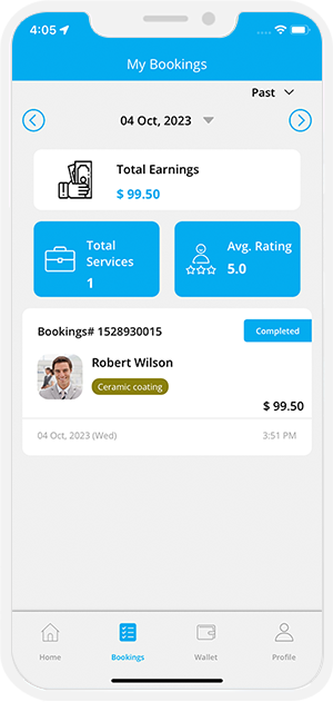 Driver login and registration screen