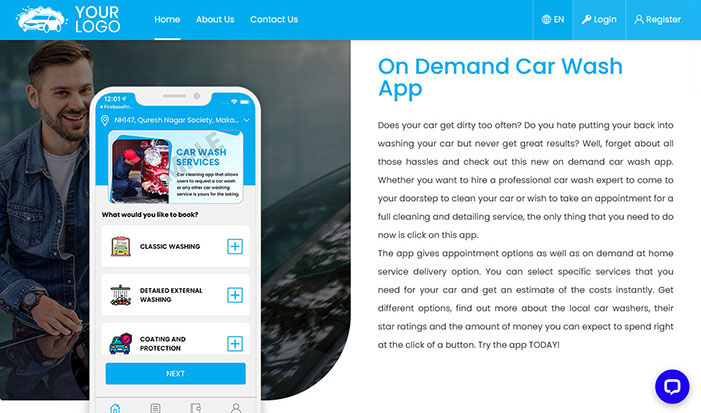car wash app clone