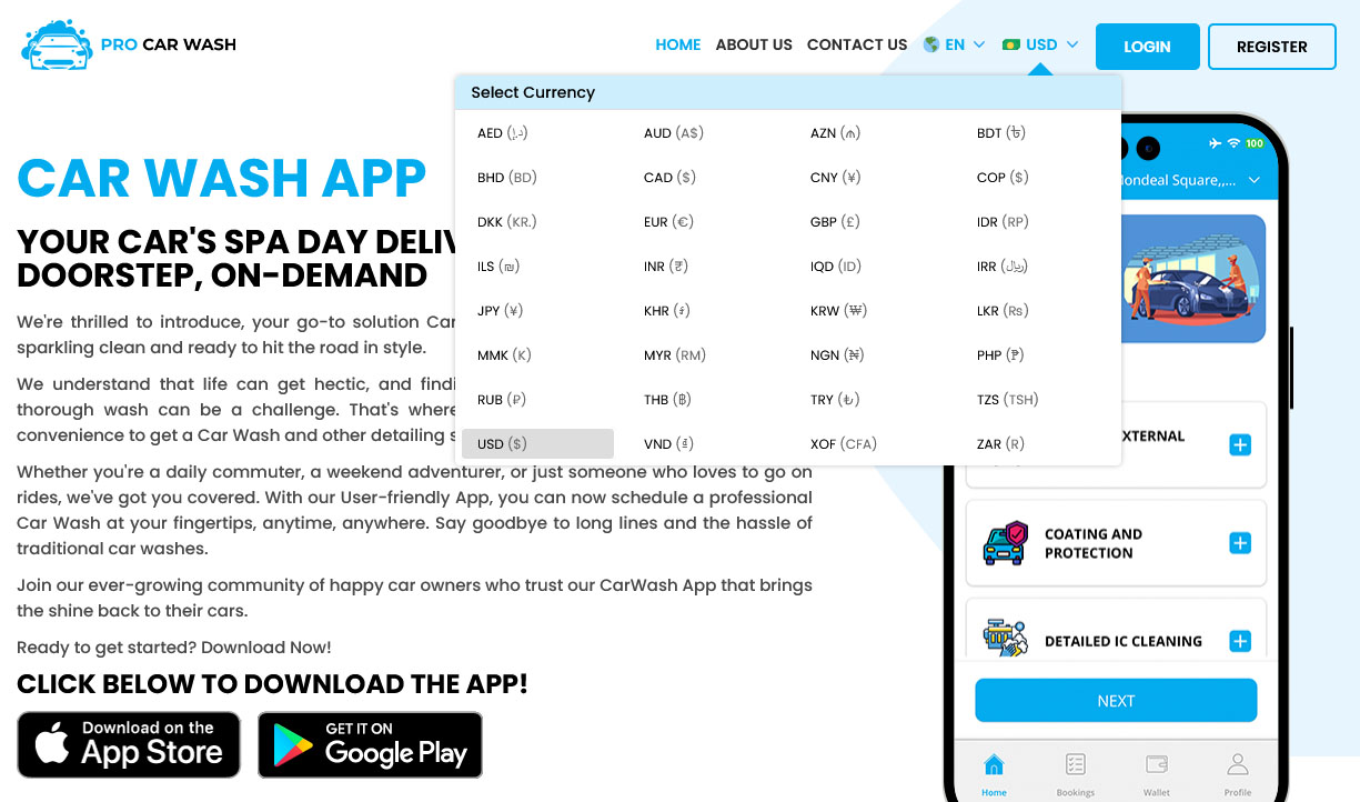 Select Currency