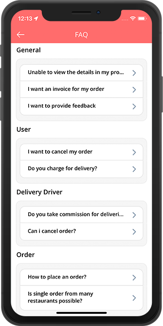 help when issues with delivery