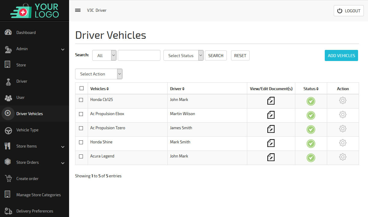 driver vehicles dashboard