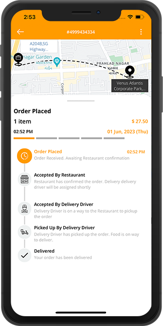 user track the order