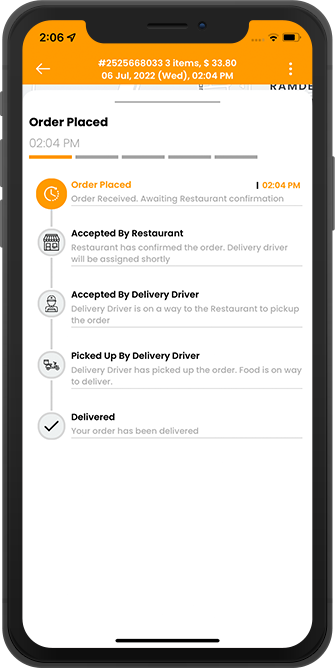 user track the order