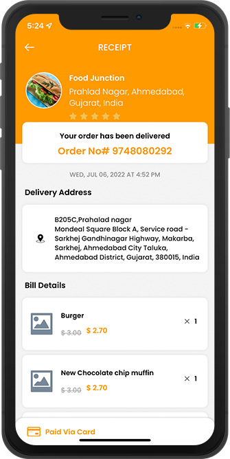 driver see details of address, earning , order