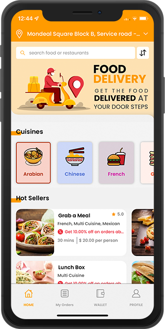 on demand food delivery app