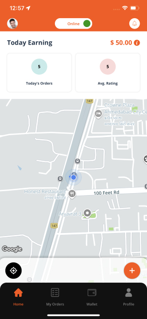 delivery driver app