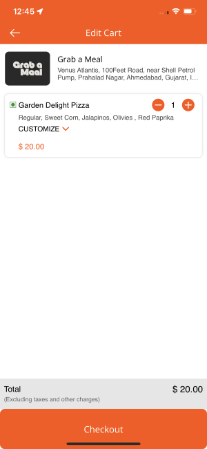 edit cart and checkout