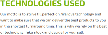 Technologies used