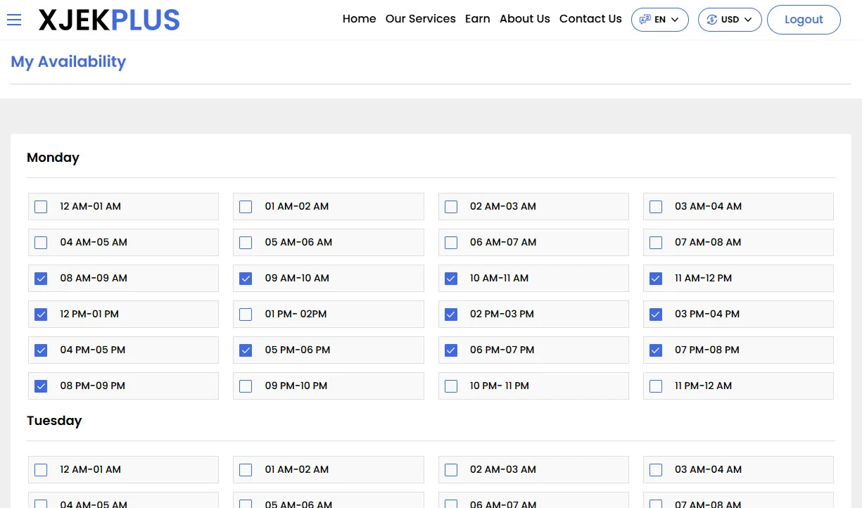 My Availability