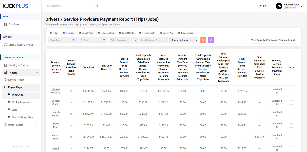 Payment Report