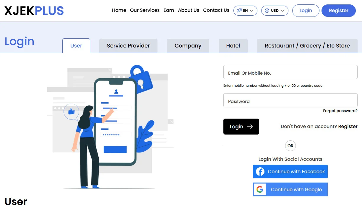 User Login Page