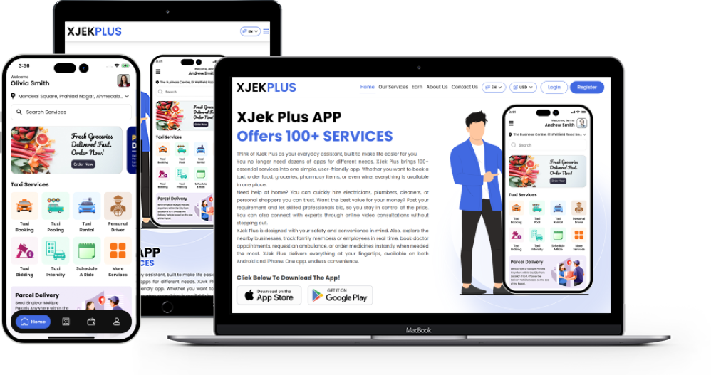 web panel of gojek clone