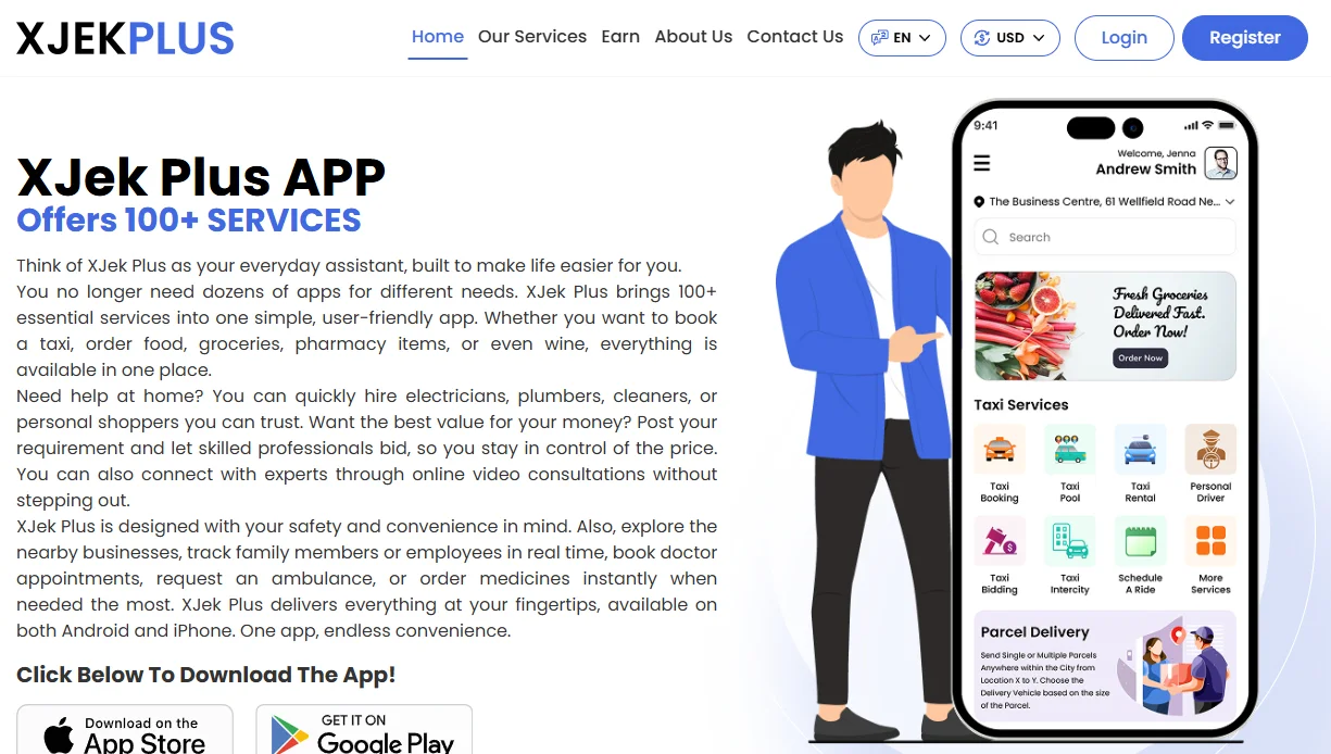 web panel of gojek clone
