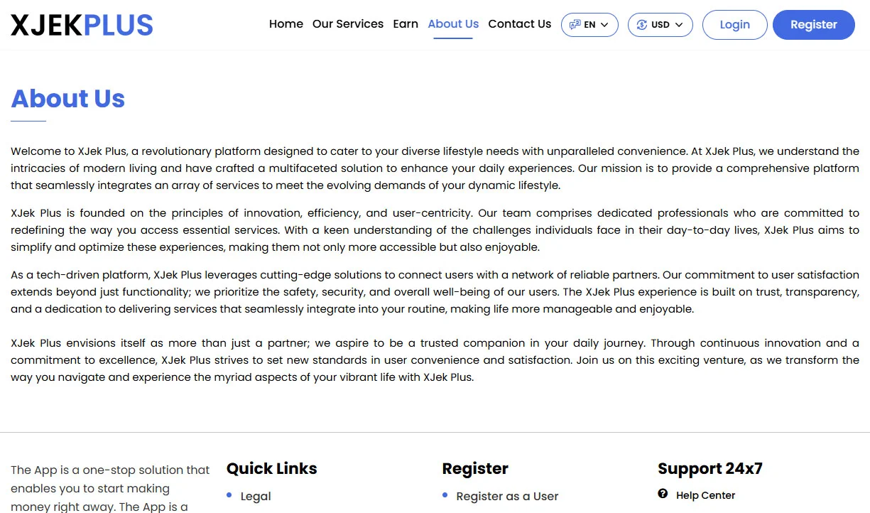 About us Page