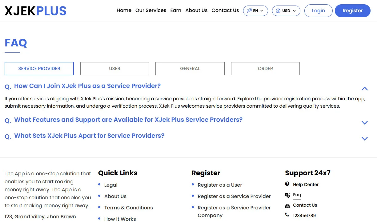 FAQ Page