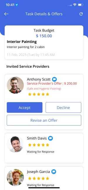 Gojek Clone provider app earnings dashboard with trip history and income details