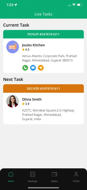 Gojek Clone provider app profile and account management screen