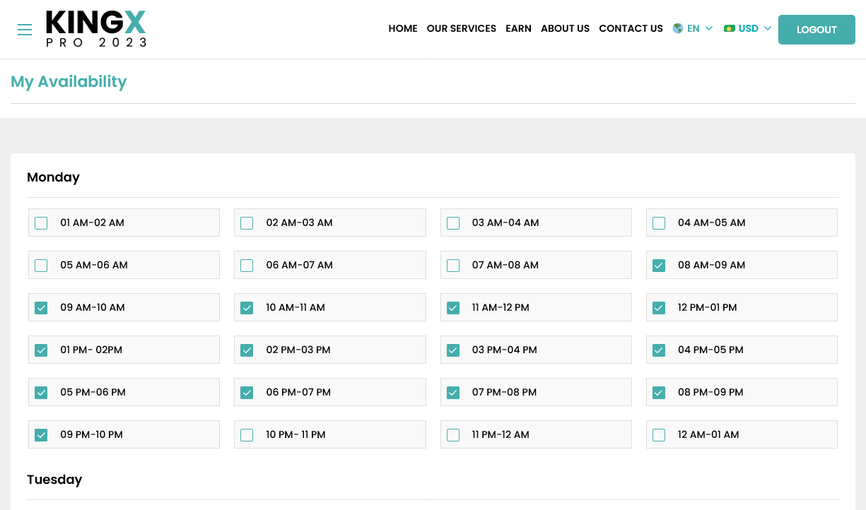 My Availability