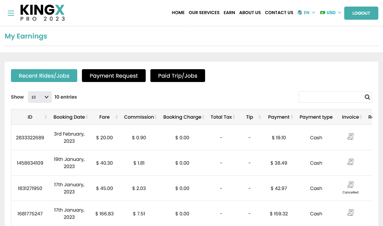 My Earnings