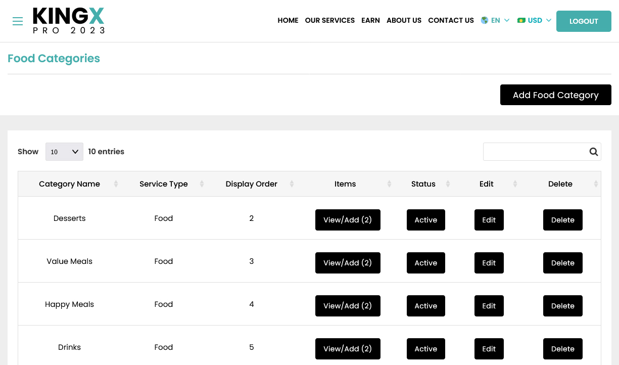 Food Categories