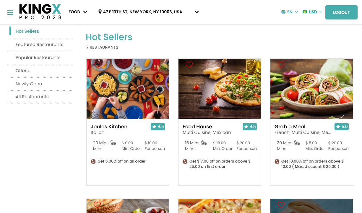 List Of Restaurants