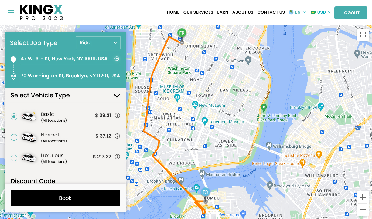 Choose Taxi Types