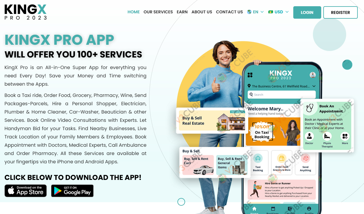 web front panel home page
