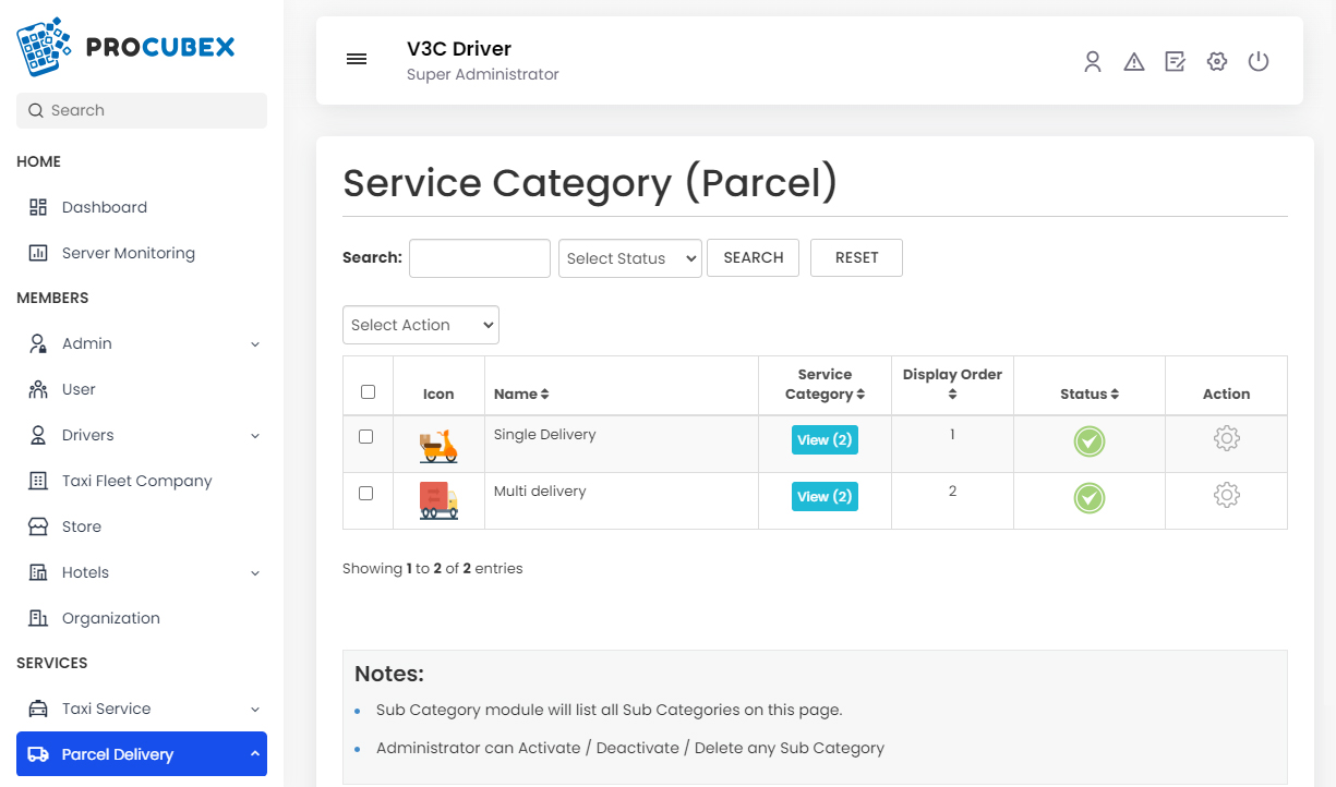 Parcel Category 