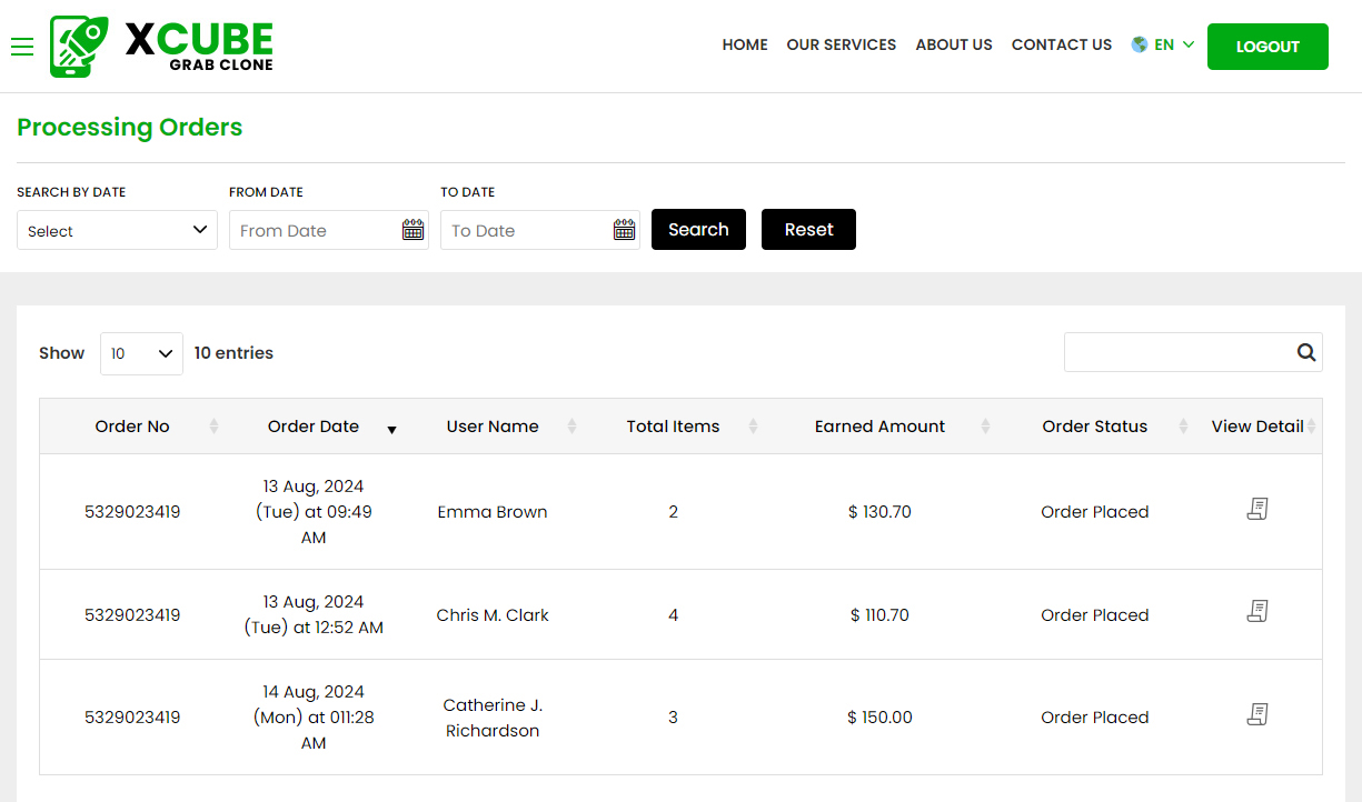 Processing Orders