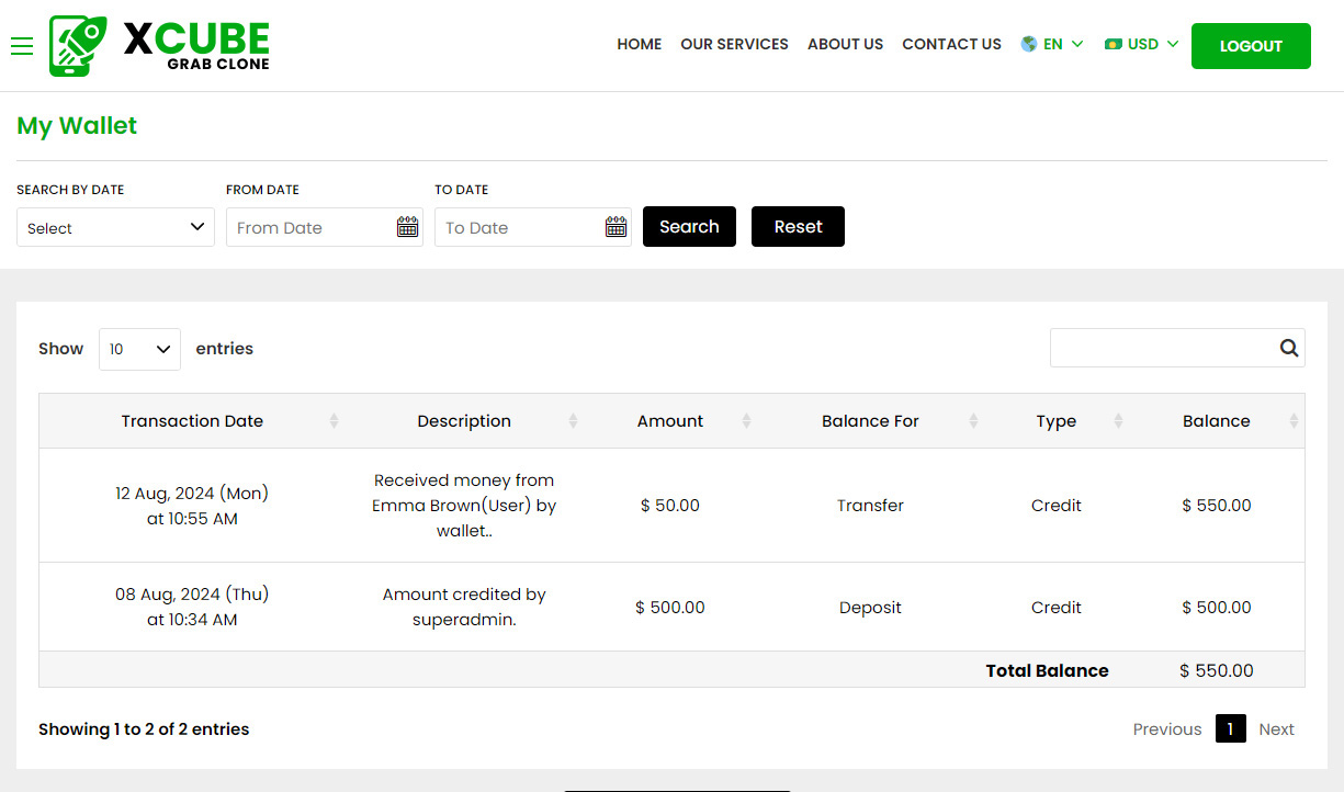 Driver wallet