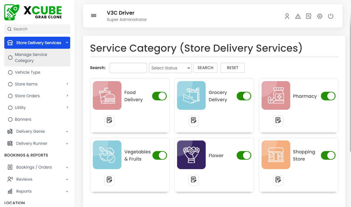 Manage Store Types