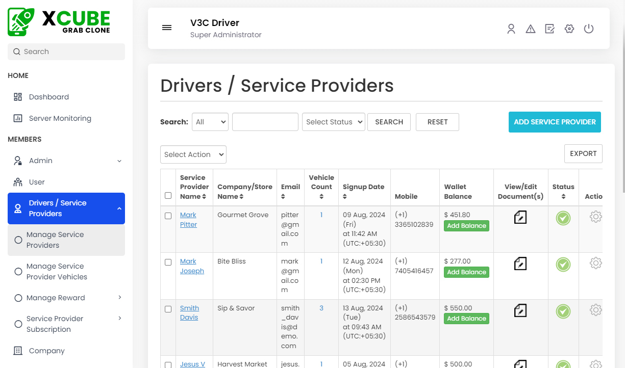 Manage Drivers