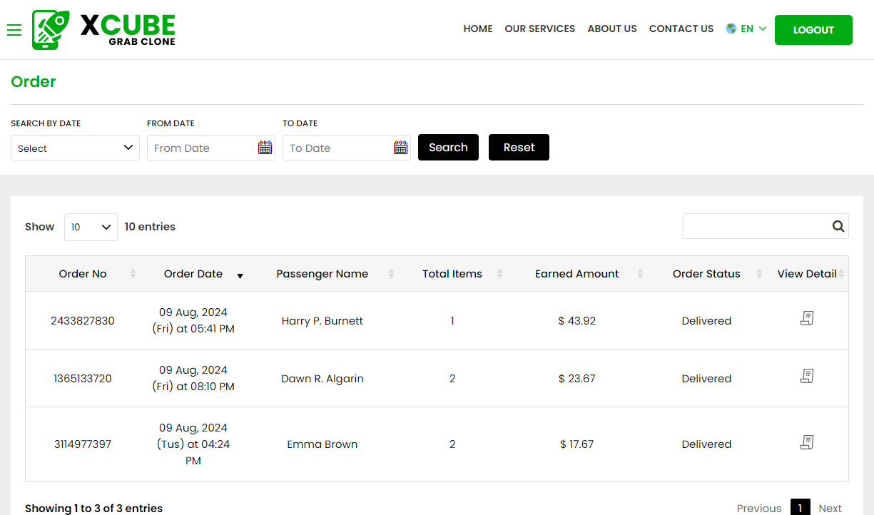 Store / Restaurant Orders