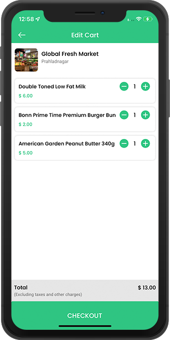 user edite food item