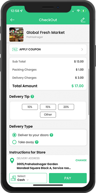 Checkout Screen
